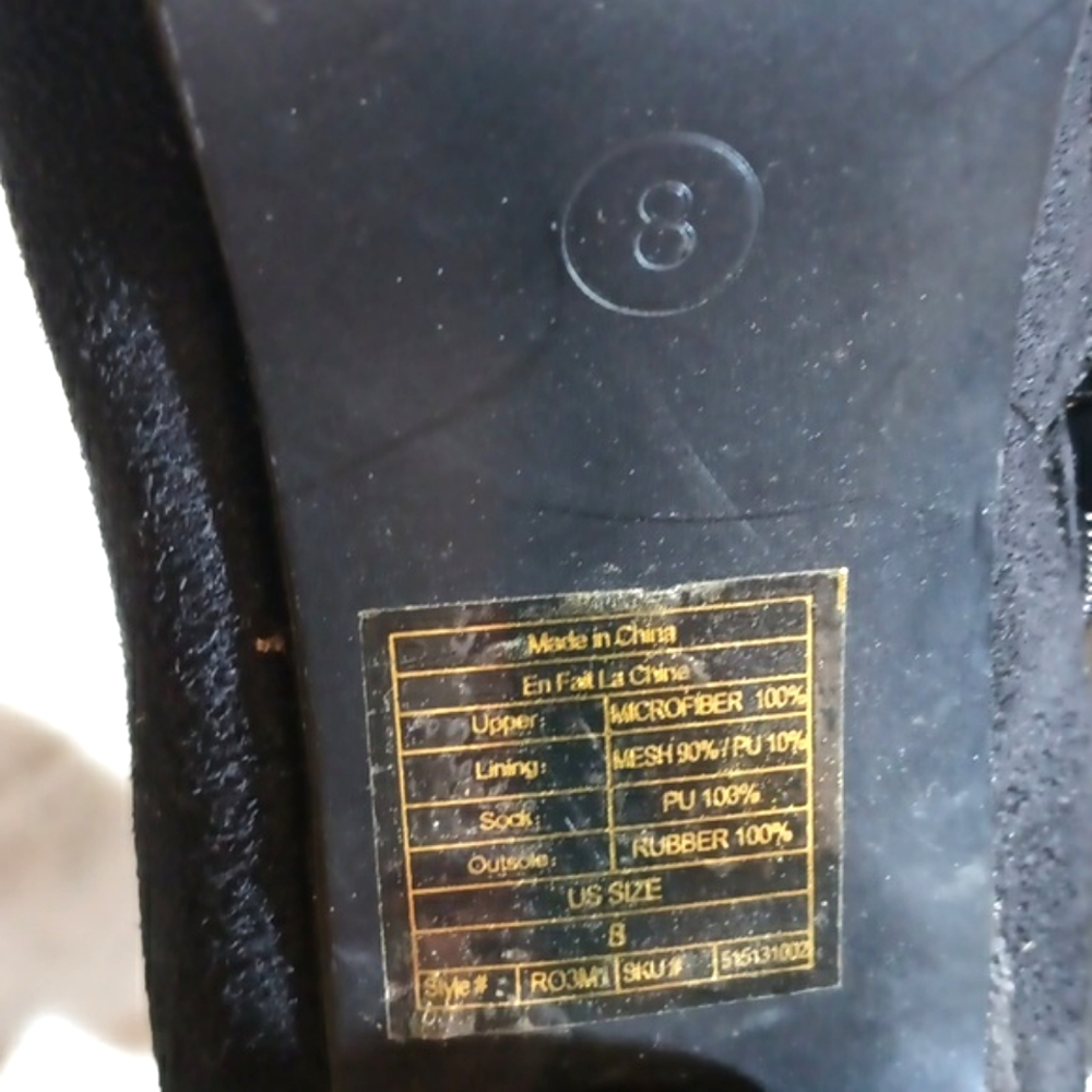 Vintage Inspired Over Knee Boots Featuring Soft Vegan Suede Size 8 - Picture 16 of 16